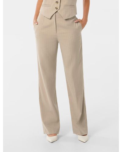 Forever New Bonnie Button Tab Pant - Natural