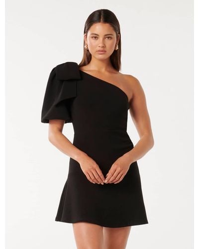 Forever New Elaine Bow Mini Dress - Black