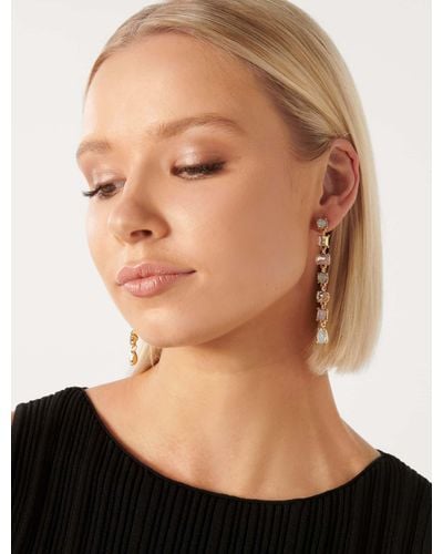 Forever New Signature Isabelle Glass Stone Drop Earrings - Black