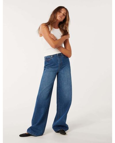 Forever New Heather Wide-Leg Jeans - Blue