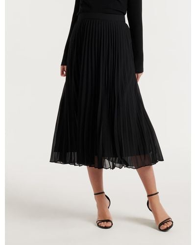 Forever New Hailee Pleated Skirt - Black