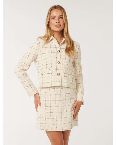 Forever New Rue Bouclé Jacket - Natural