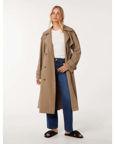 Forever New Alexis Summer Trench Coat - Natural