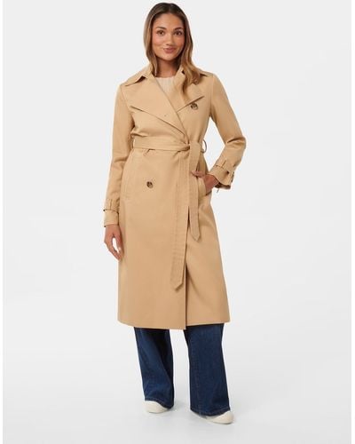 Forever New Payton Petite Soft Trench Coat - Natural
