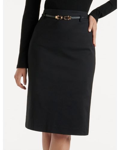 Forever New Adina Belted Pencil Skirt - Black