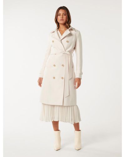 Forever New Bianca Mac Trench Coat - Natural