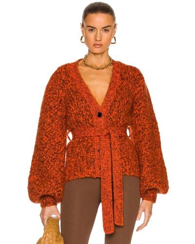 Ganni Chunky Mouline Sweater - Orange