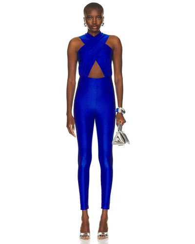 Blue tight cheap jumpsuit
