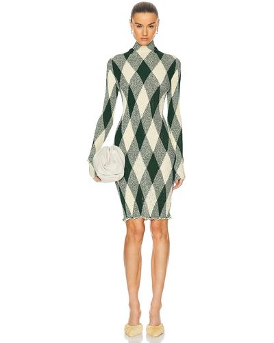 Burberry Long Sleeve Dress - Green