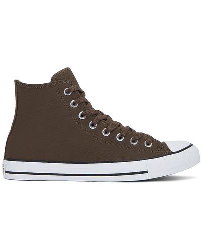 Converse Chuck Taylor All Star Seasonal Color Leather Hi Tops - Brown