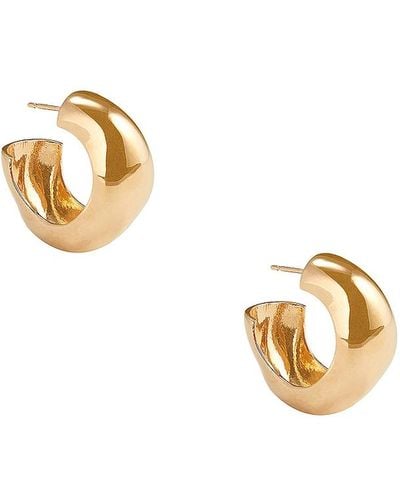 AGMES Medium Celia Hoop Earrings - Metallic