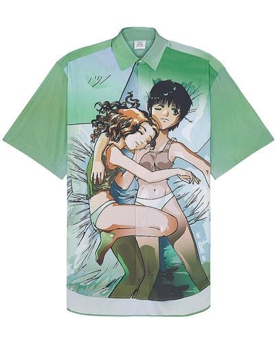 Vetements Anime Short Sleeved Shirt - Green