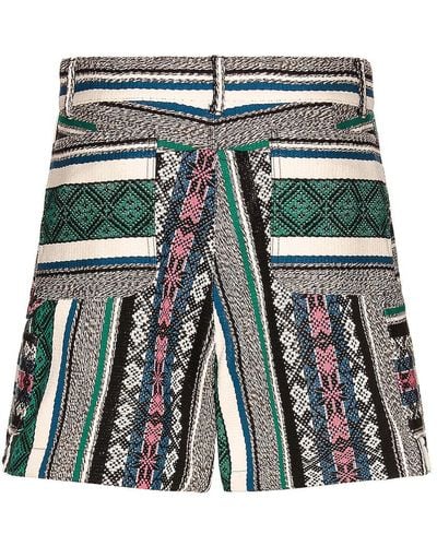 Sacai Rug Jacquard Shorts - Multicolor
