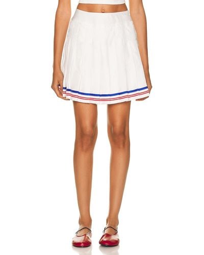 Casablanca Printed Tennis Skirt - White