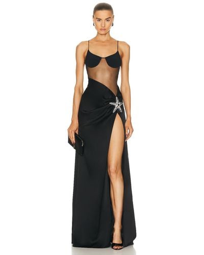 David Koma For Fwrd Starfish Bustier Gown - Black