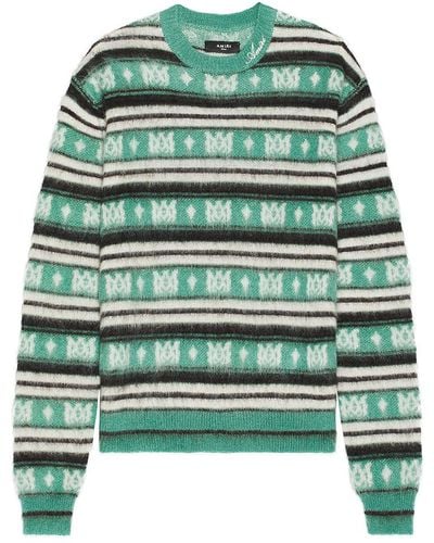 Amiri Skater Stripe Sweater - Green