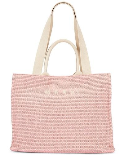 Marni Large Basket Bag - Pink