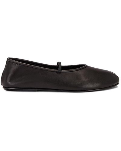 The Row Elastic Ballet Flats - Black