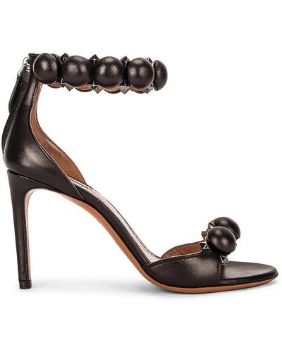 Alaïa Leather Bombe Sandals - Black