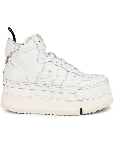 R13 High Top Platform Sneaker - White