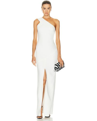 Tom Ford Double Cady One Shoulder Evening Dress - White