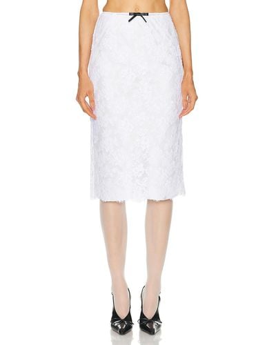 ShuShu/Tong Bow Mid Length Skirt - White