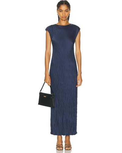 Polo Ralph Lauren Satin Short Sleeve Gown - Blue