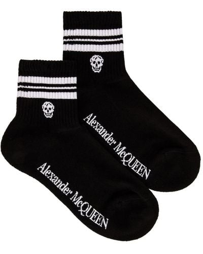 Alexander McQueen Skull Stripe Socks - Black
