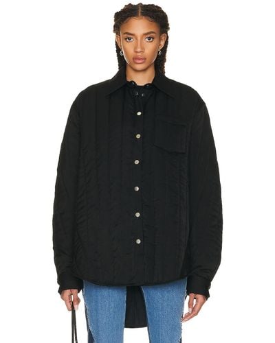 Peter Do Quilted Overshirt - Black
