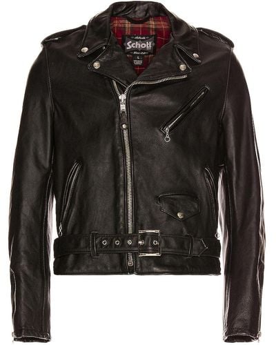Schott Nyc Vintage Fit Moto Jacket - Black