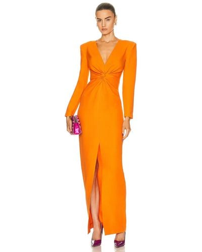 Roland Mouret Twist Maxi Dress - Orange