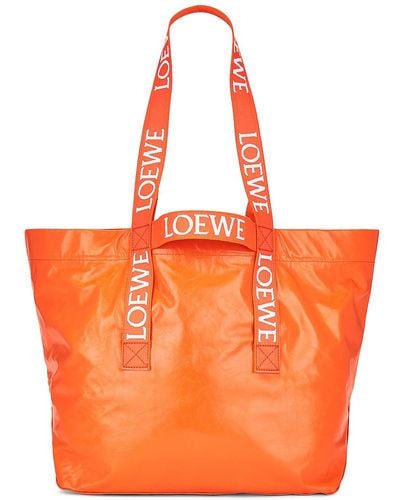 Loewe Fold Shopper Bag - Orange
