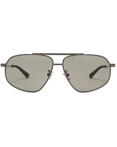 Bottega Veneta Full Metal Sunglasses - Gray