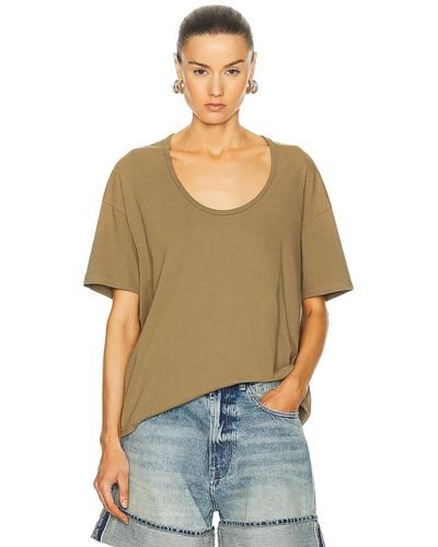 R13 Scoop Neck Relaxed Tee - Green
