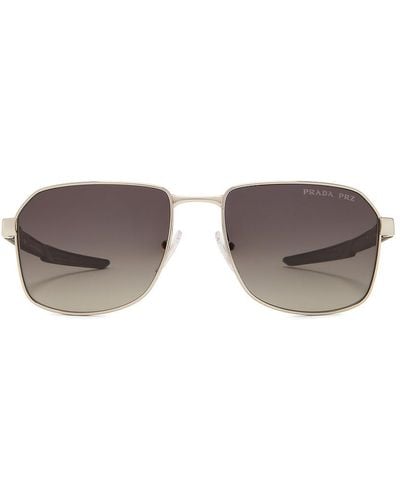Prada Square Frame Polarized Sunglasses - Gray