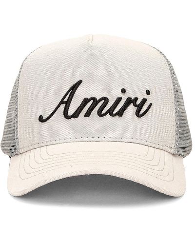 Amiri Script Trucker Hat - Natural