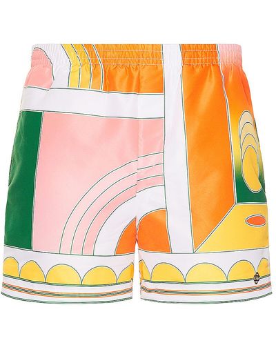 Casablancabrand Printed Swim Shorts - Orange