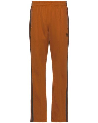 Needles Boot-cut Track Pant Poly Smooth - Brown