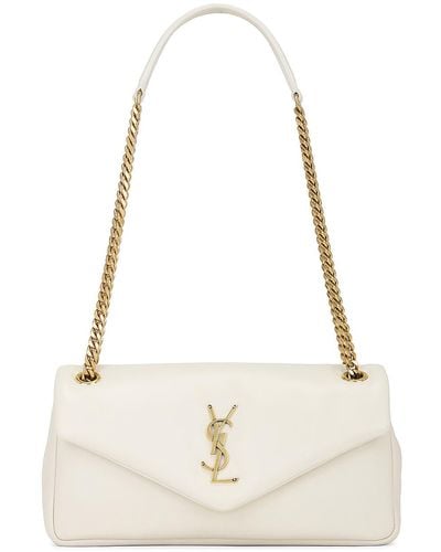 Saint Laurent Medium Calypso Chain Bag - White