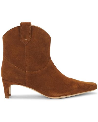 STAUD Western Wally Ankle Boot - Brown