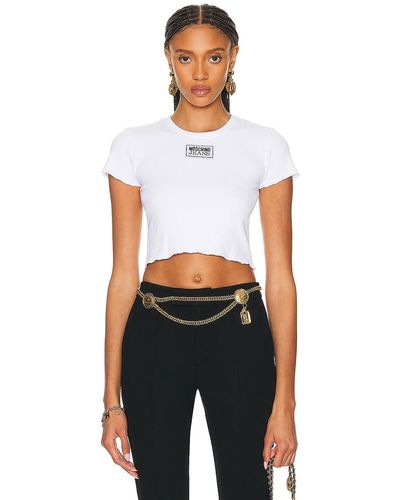 Moschino Jeans Short Sleeve Top - White