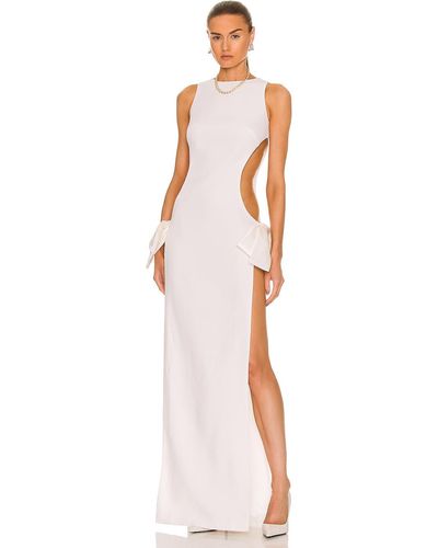 Monot Bow Cut Out Gown - White