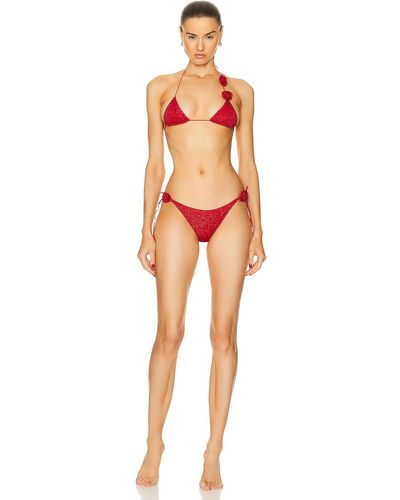 Oséree Lumière Rose Microkini Bikini Set - Orange