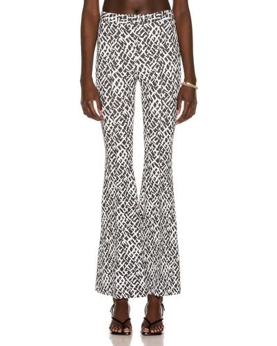 Rosetta Getty Pull On Pintuck Flare Pant - White