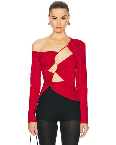 Sid Neigum Inverse Tension Cutout Top - Red