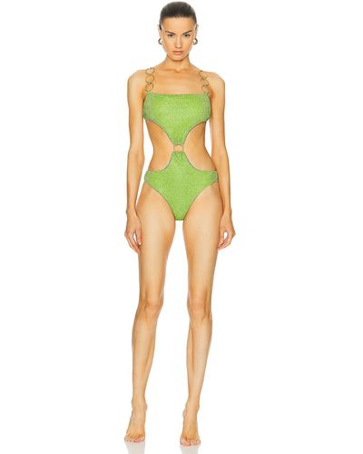 Oséree Lumiére Ring Cut Out Maillot Swimsuit - Yellow
