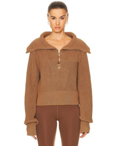 Varley Mentone Knit Sweater - Brown