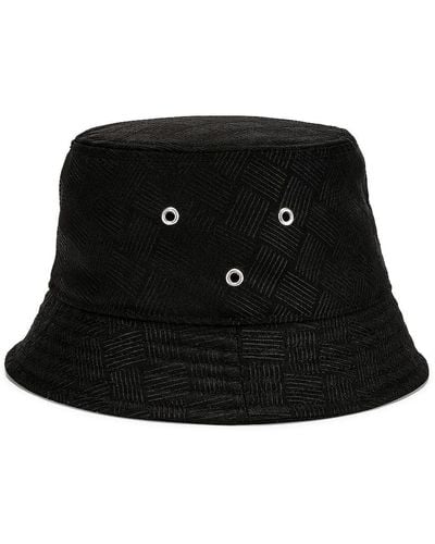 Bottega Veneta Intreccio Jacquard Nylon Bucket Hat - Black