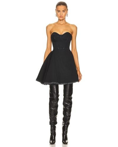 Alexander McQueen Denim Mini Dress - Black
