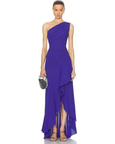 Nervi Queen One Shoulder Dress - Purple